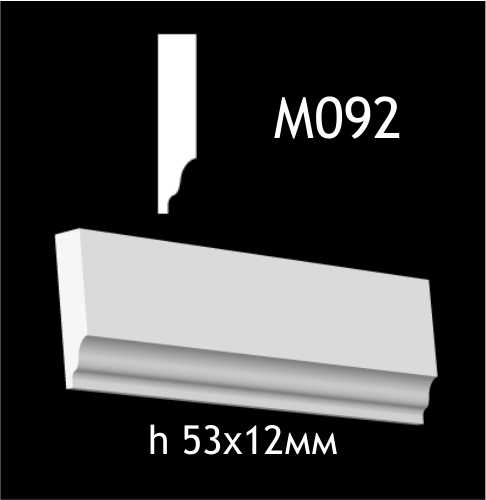 Dekorlist i gips M092