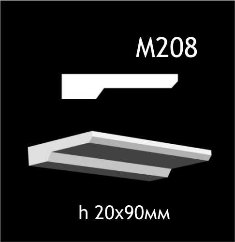 Dekorlist i gips M208