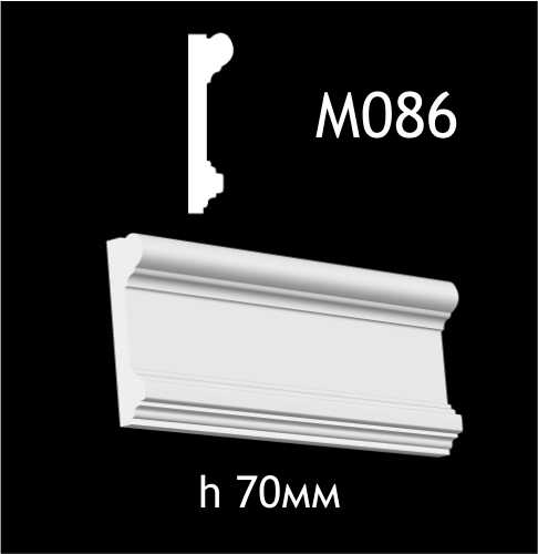 Dekorlist i gips M086