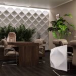3D-gipspanel Myk rombe