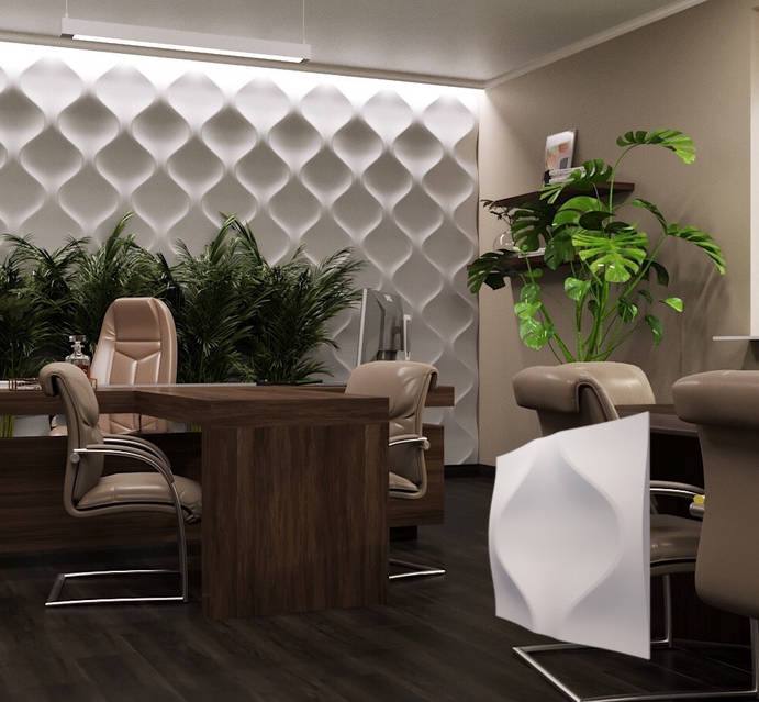 3D-gipspanel Myk rombe