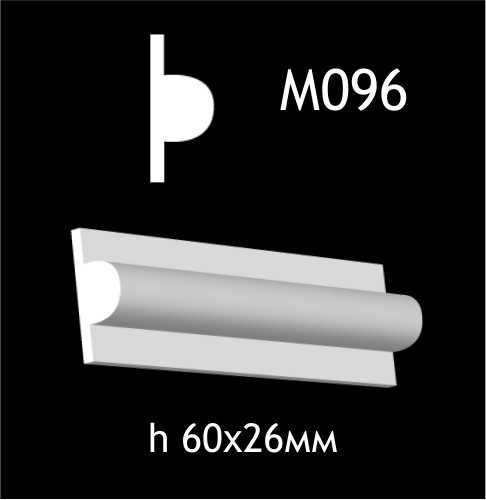 Dekorlist i gips M096
