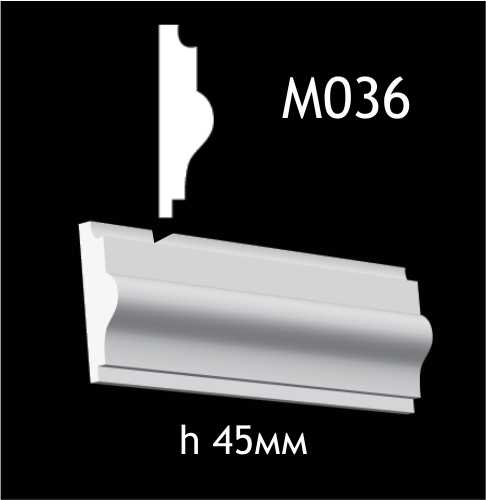 Dekorlist i gips M036