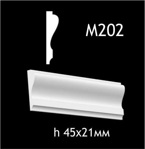 Dekorlist i gips M202