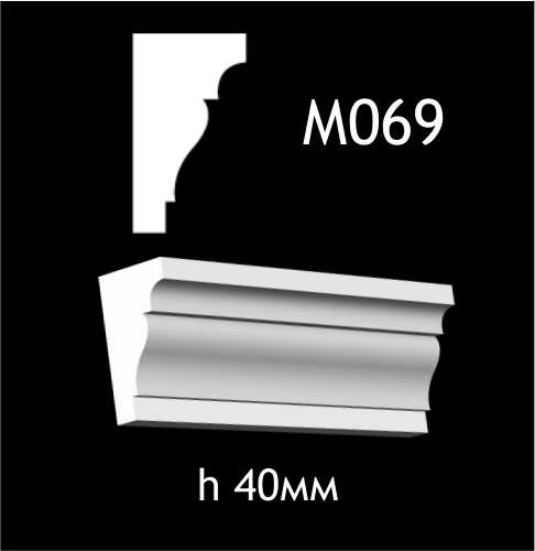 Dekorlist i gips M069