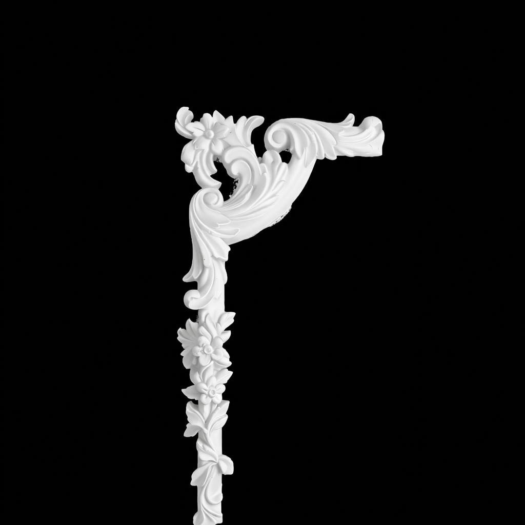 Hjørneornament i gips DU 09