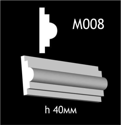 Dekorlist i gips M008