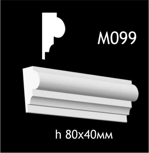 Dekorlist i gips M099