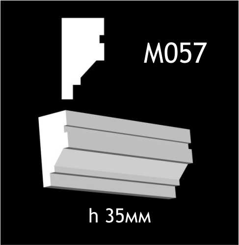 Dekorlist i gips M057