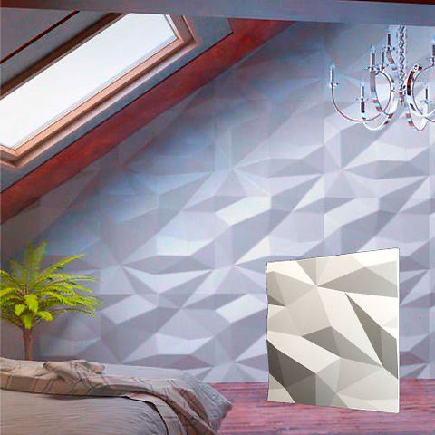 3D-gipspanel Krystaller