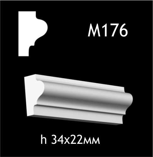 Dekorlist i gips M176