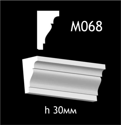 Dekorlist i gips M068