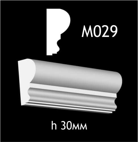 Dekorlist i gips M029