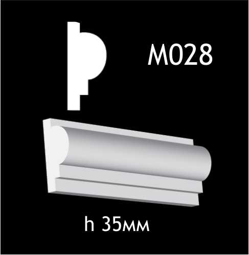 Dekorlist i gips M028