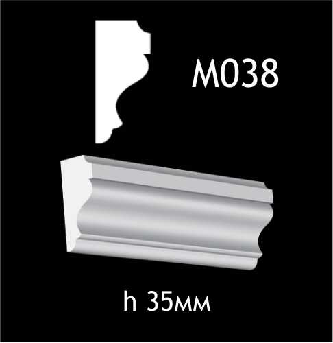 Dekorlist i gips M038