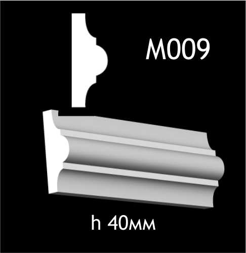 Dekorlist i gips M009