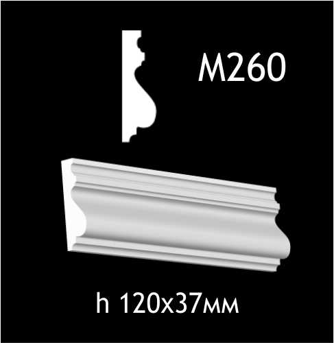 Dekorlist i gips M260