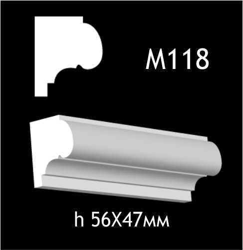 Dekorlist i gips M118
