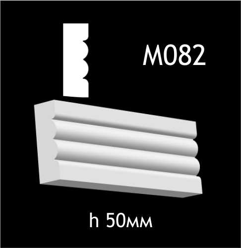 Dekorlist i gips M082