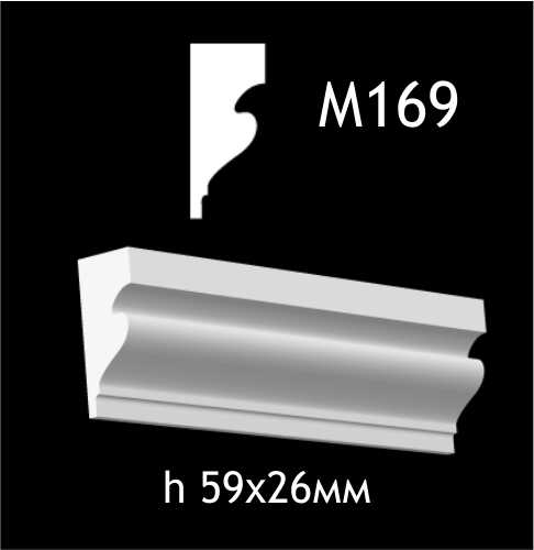 Dekorlist i gips M169