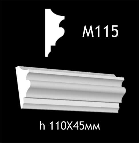 Dekorlist i gips M115