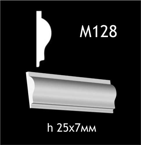 Dekorlist i gips M128
