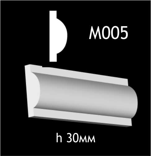 Dekorlist i gips M005