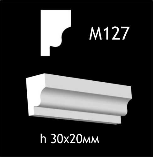 Dekorlist i gips M127