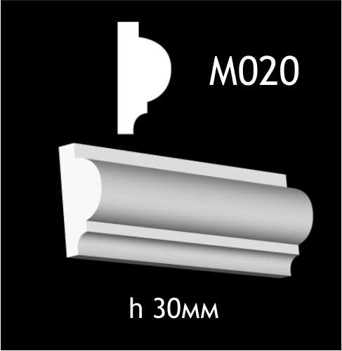 Dekorlist i gips M020