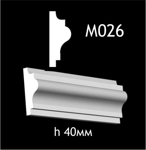 Dekorlist i gips M026