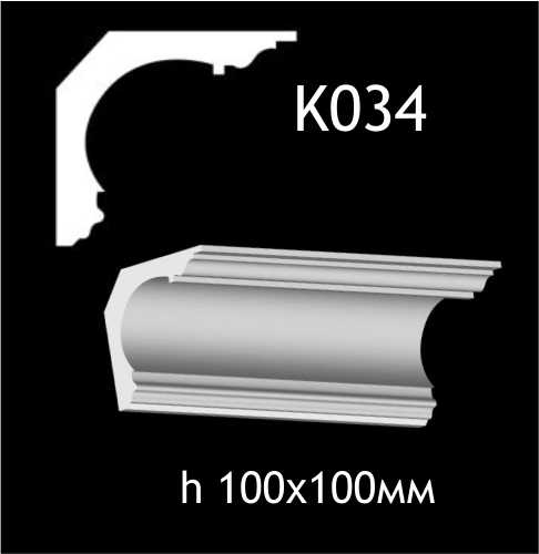 Taklist i gips K034