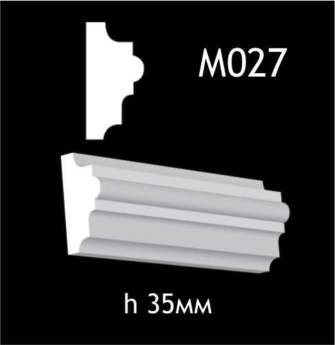 Dekorlist i gips M027