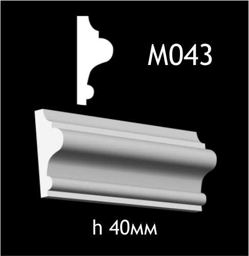 Dekorlist i gips M043