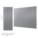 Storformat 3D-gipspanel Sikksakk