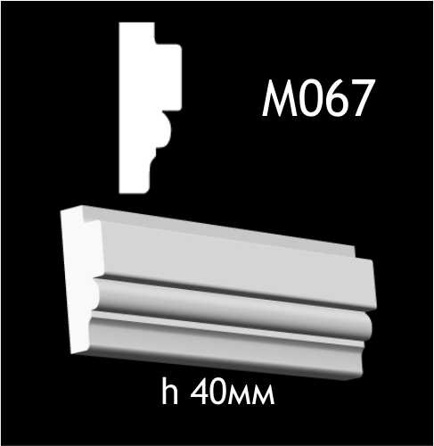 Dekorlist i gips M067