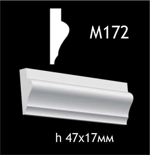 Dekorlist i gips M172