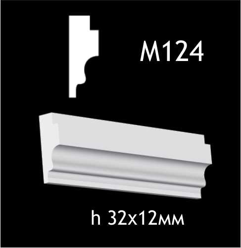 Dekorlist i gips M124