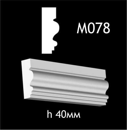 Dekorlist i gips M078