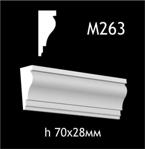 Dekorlist i gips M263