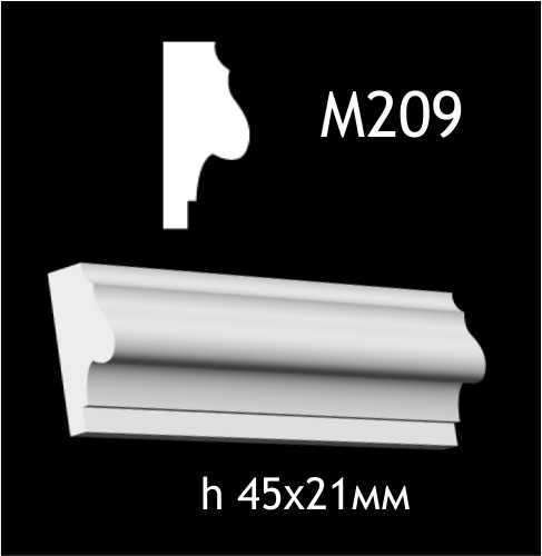 Dekorlist i gips M209