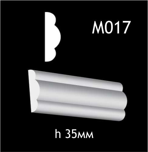 Dekorlist i gips M017