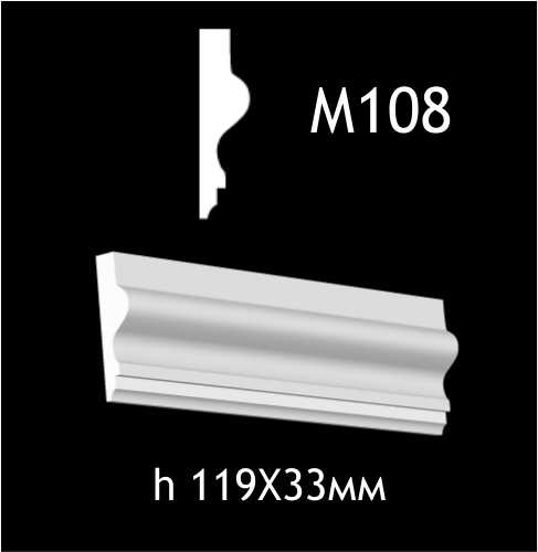 Dekorlist i gips M108