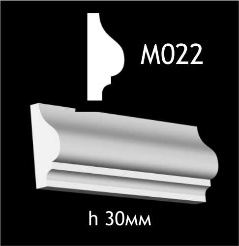 Dekorlist i gips M022