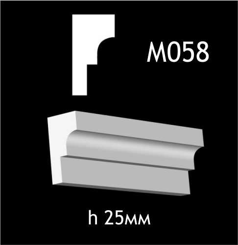 Dekorlist i gips M058