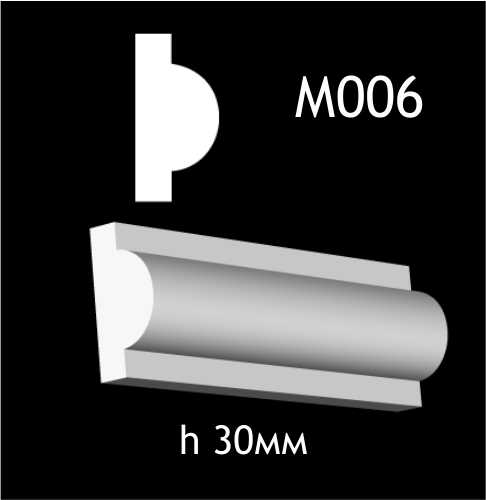 Dekorlist i gips M006