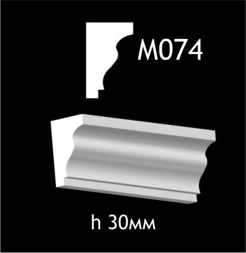 Dekorlist i gips M074