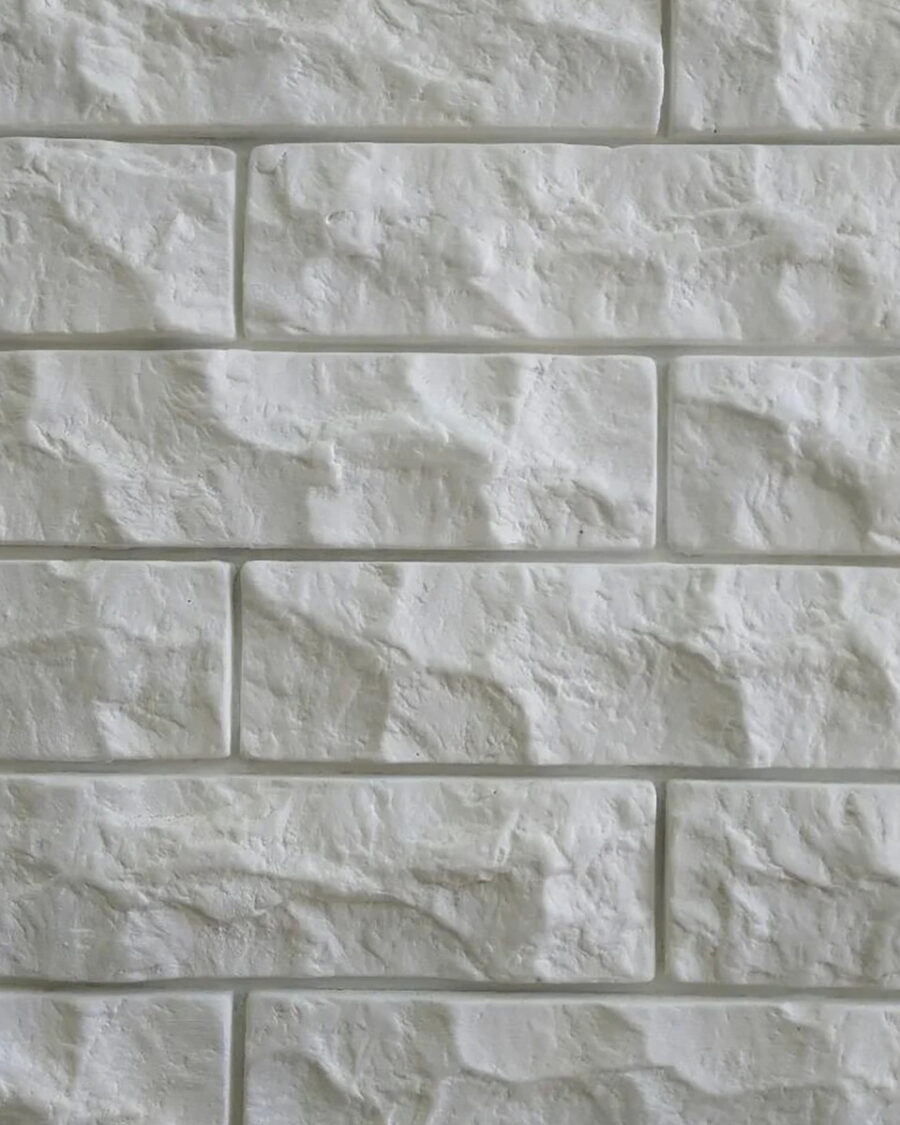 Gipsflis Kløyvd marmor – hvit
