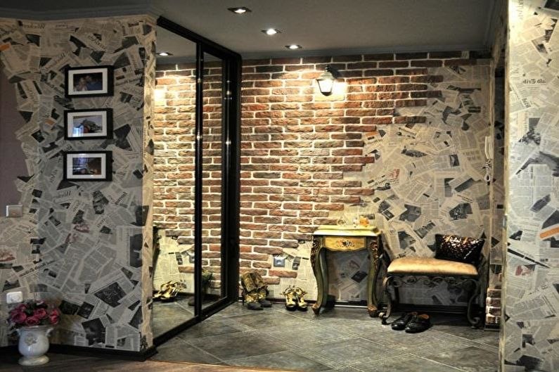 Rød tegl i urban entré