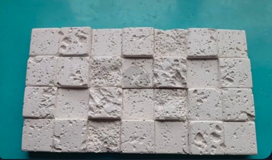 Gipsflis Mosaikkstein – hvit